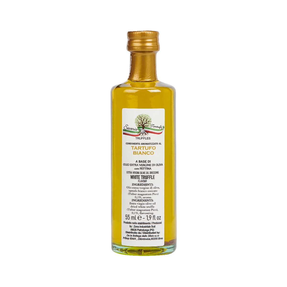 Betydelig negativ invadere ✓ Condimento aromatizzato al tartufo bianco a base di olio extra vergine di  oliva con scaglie di tartufo 55 ml | Saverio Tartufi
